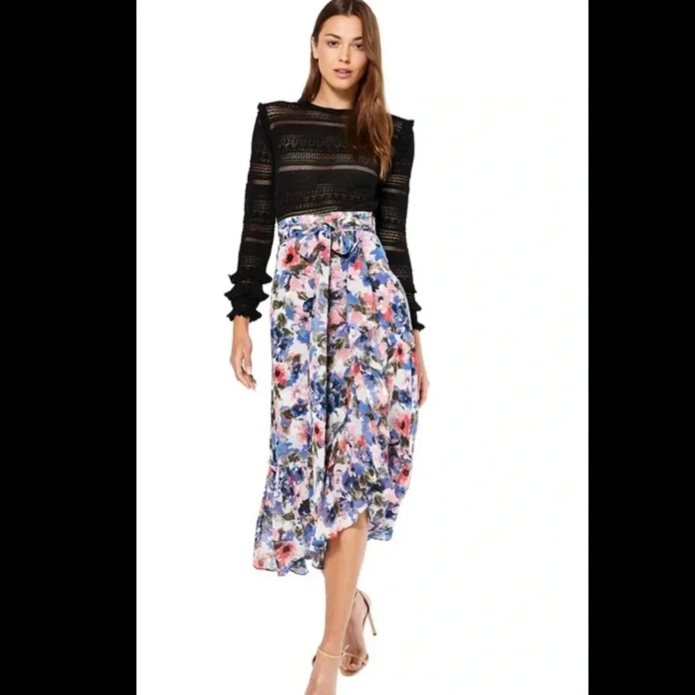 Nwt Misa Los Angeles Themis Floral Skirt Sz Xs